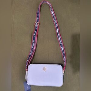 Tommy Hilfiger White and Navy Crossbody Bag